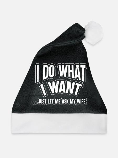 Lustig Ehemann - Weihnachtsmütze - Schwarz/Weiß
