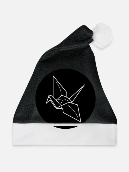 Origami - Weihnachtsmütze - Schwarz/Weiß - Vorne