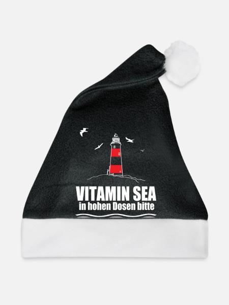 Vitamin Sea in hohen Dosen bitte - Weihnachtsmütze - Schwarz/Weiß