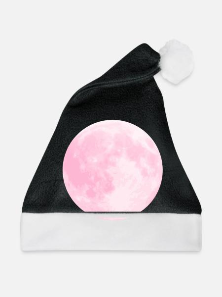 Pink Moon - Weihnachtsmütze - Schwarz/Weiß - Vorne