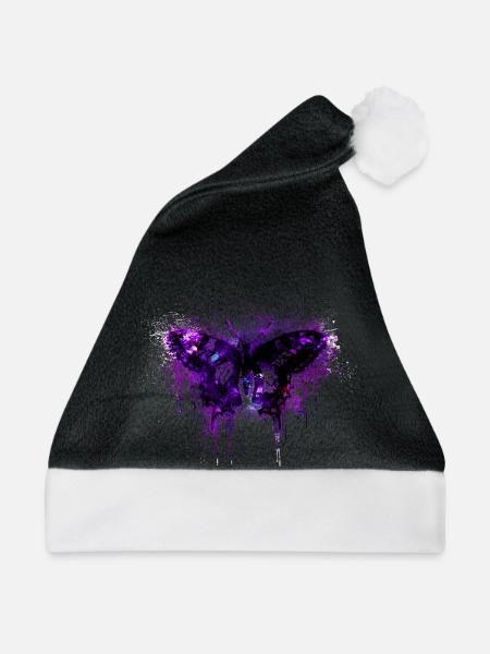 Schmetterling - Weihnachtsmütze - Schwarz/Weiß