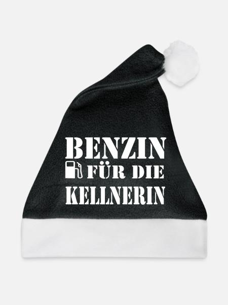 Benzin für Kellnerin - Weihnachtsmütze - Schwarz/Weiß