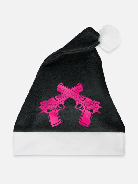 guns pink - Weihnachtsmütze - Schwarz/Weiß
