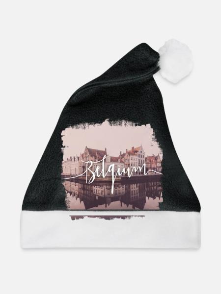 Belgium - Weihnachtsmütze - Schwarz/Weiß