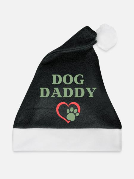 Dog Daddy Dogs Animals Dog lover - Weihnachtsmütze - Schwarz/Weiß - Vorne