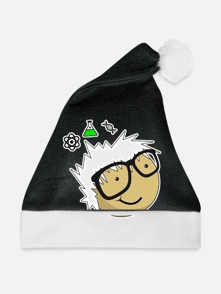 Crazy Nerd - Weihnachtsmütze - Schwarz/Weiß