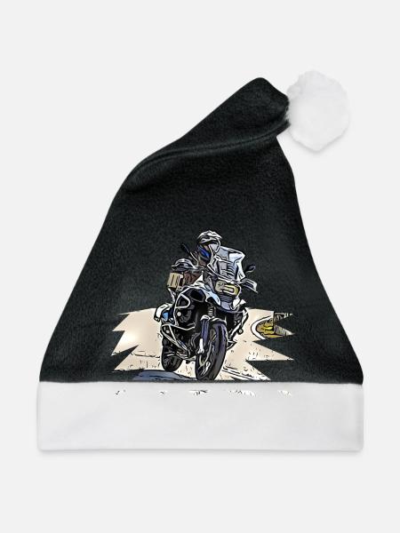 Adventure Bike Kurve - Weihnachtsmütze - Schwarz/Weiß