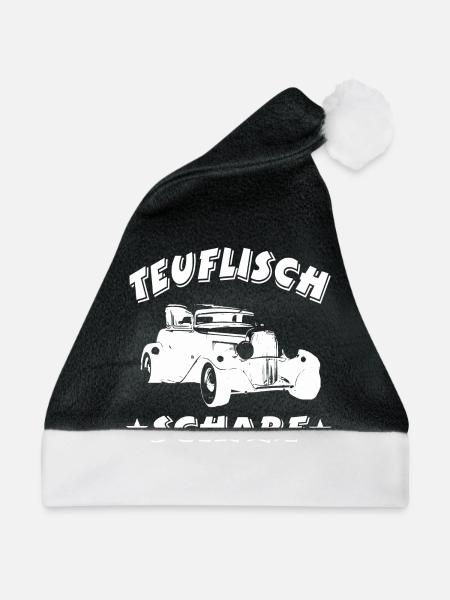 Auto - Weihnachtsmütze - Schwarz/Weiß