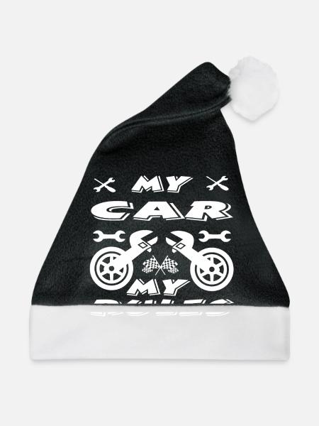 Auto - Weihnachtsmütze - Schwarz/Weiß