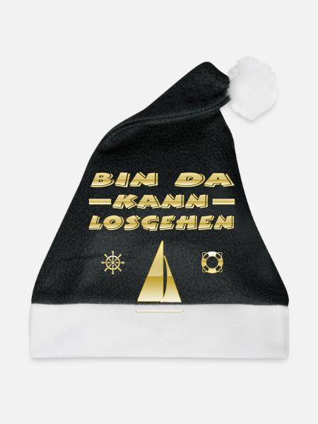 Segeln - Weihnachtsmütze - Schwarz/Weiß