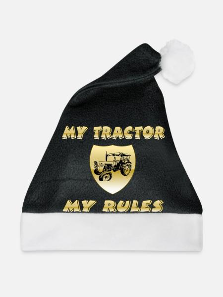 Traktor - Weihnachtsmütze - Schwarz/Weiß