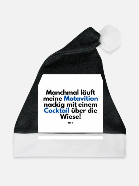 Motivation - Weihnachtsmütze - Schwarz/Weiß