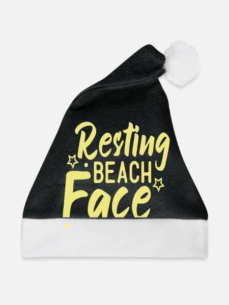 Resting Beach Face - Weihnachtsmütze - Schwarz/Weiß