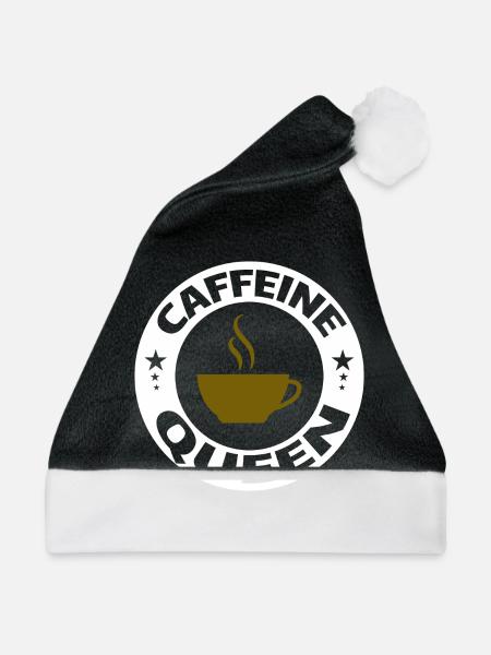Caffeine Queen - Weihnachtsmütze - Schwarz/Weiß - Vorne