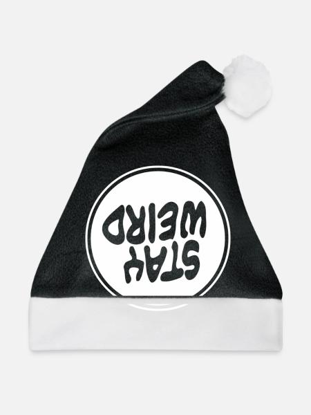 Bleib seltsam - Weihnachtsmütze - Schwarz/Weiß - Vorne