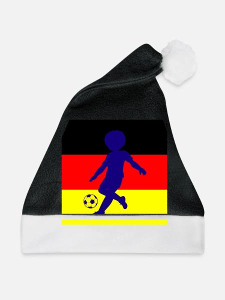 Fußball Soccer - Weihnachtsmütze - Schwarz/Weiß