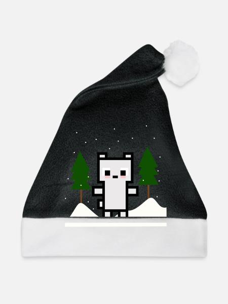 Eisbär - Weihnachtsmütze - Schwarz/Weiß