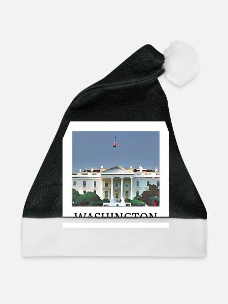 Washington D.C. - Weihnachtsmütze - Schwarz/Weiß