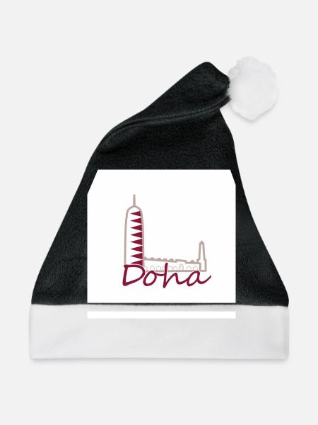 Doha - Weihnachtsmütze - Schwarz/Weiß - Vorne