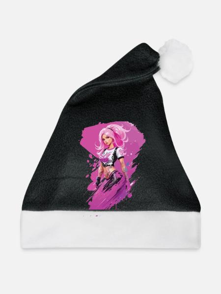 bößes Mädchen - Weihnachtsmütze - Schwarz/Weiß