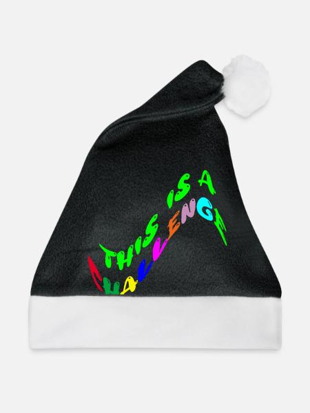 this is a challenge - Weihnachtsmütze - Schwarz/Weiß