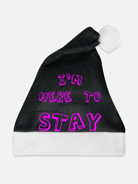 I'm here to stay - Weihnachtsmütze - Schwarz/Weiß