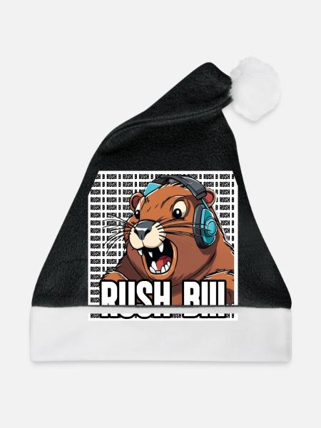 Gaming Bober RUSH B - Weihnachtsmütze - Schwarz/Weiß