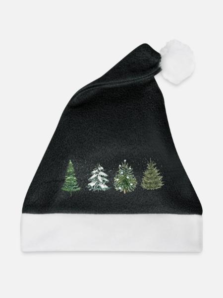 Weihnachtsbaum - Weihnachtsmütze - Schwarz/Weiß - Vorne
