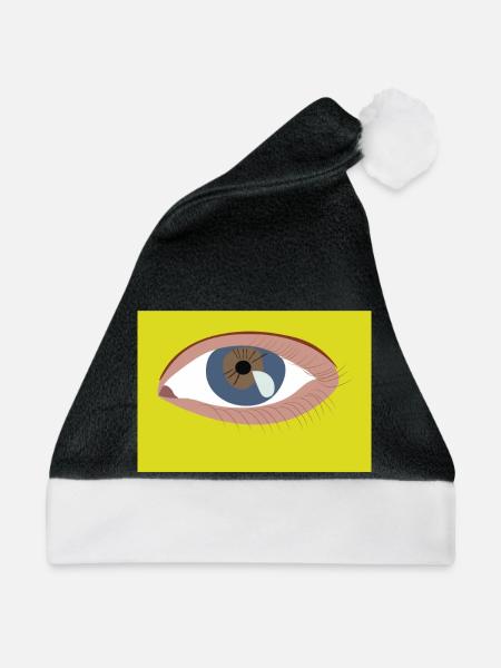 Auge - Weihnachtsmütze - Schwarz/Weiß - Vorne