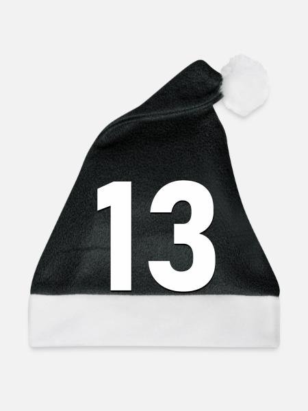 13 - Weihnachtsmütze - Schwarz/Weiß