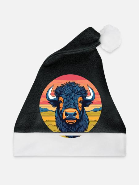 Bison - Weihnachtsmütze - Schwarz/Weiß