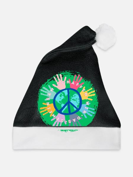 Gemeinsam stark sein - Weihnachtsmütze - Schwarz/Weiß