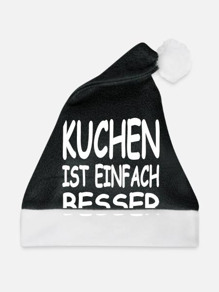 Kuchen - Weihnachtsmütze - Schwarz/Weiß - Vorne