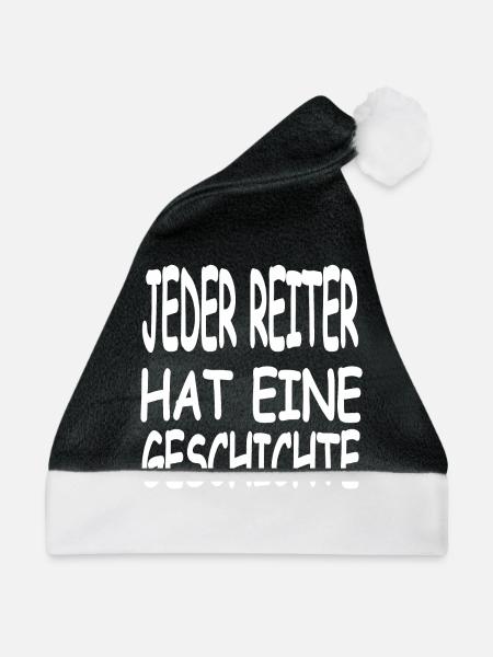 Reiten - Weihnachtsmütze - Schwarz/Weiß