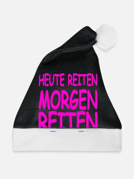 Reiten - Weihnachtsmütze - Schwarz/Weiß