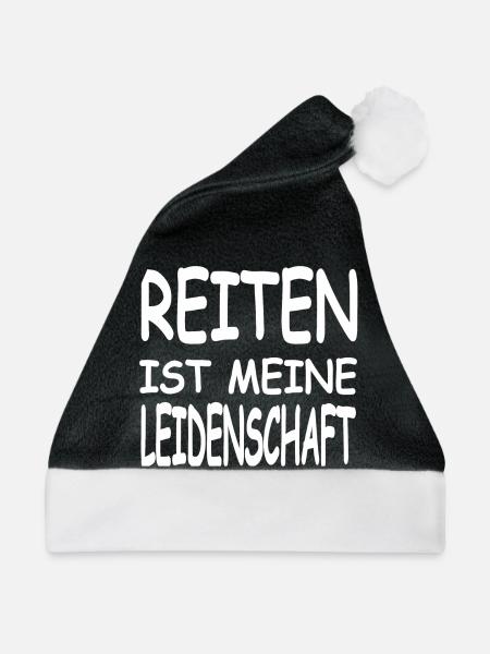 Reiten - Weihnachtsmütze - Schwarz/Weiß