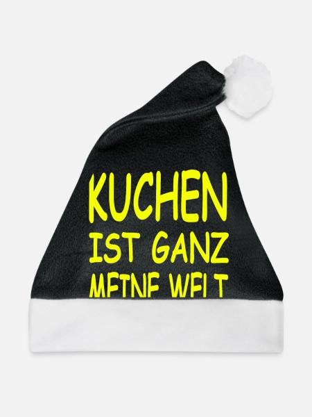 Kuchen - Weihnachtsmütze - Schwarz/Weiß - Vorne