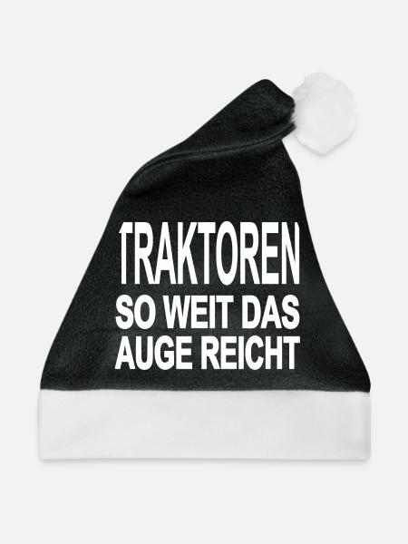 Traktor - Weihnachtsmütze - Schwarz/Weiß