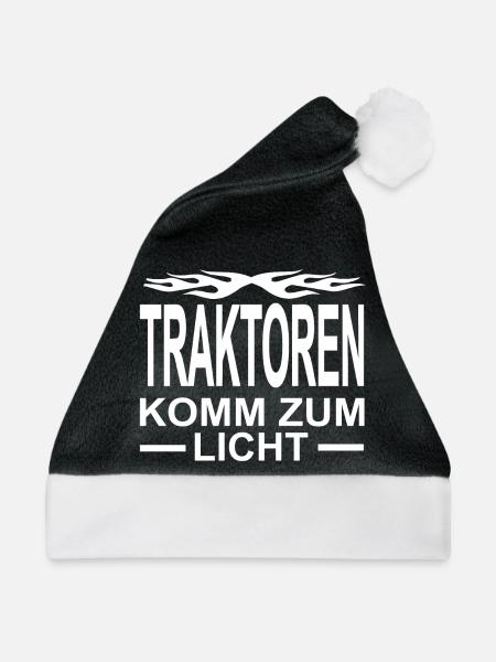 Traktor - Weihnachtsmütze - Schwarz/Weiß