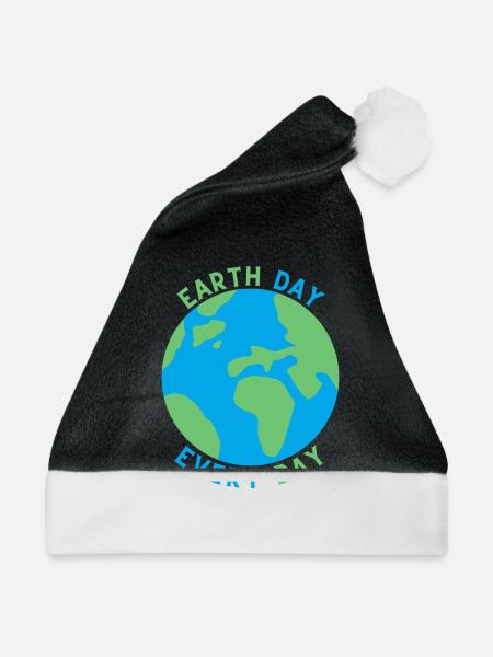Earth Day Every Day - Weihnachtsmütze - Schwarz/Weiß