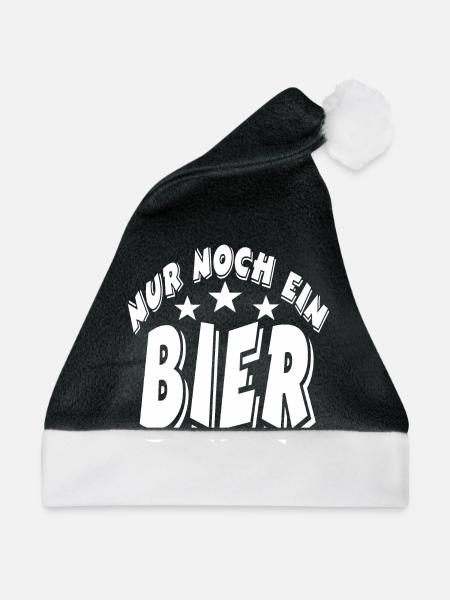 Bier - Weihnachtsmütze - Schwarz/Weiß