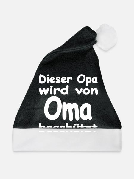 Oma - Weihnachtsmütze - Schwarz/Weiß