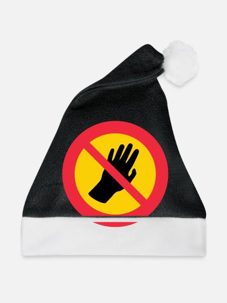 Bitte fass mich nicht an - Autismus - Asperger - Weihnachtsmütze - Schwarz/Weiß - Vorne