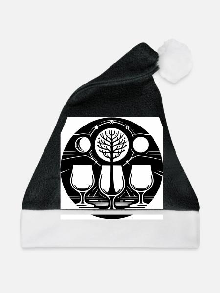 Yggdrasil - Weihnachtsmütze - Schwarz/Weiß