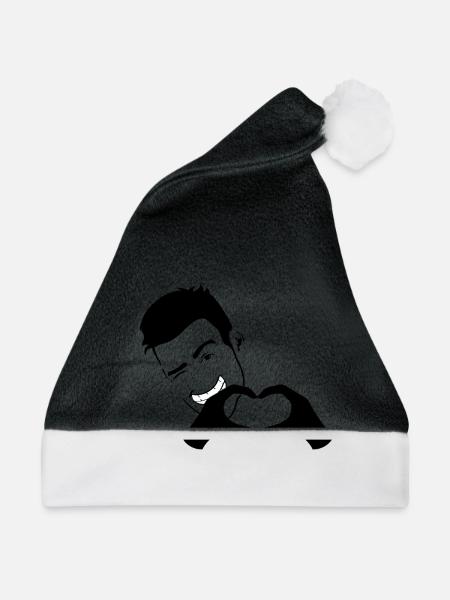 Handherz - Weihnachtsmütze - Schwarz/Weiß