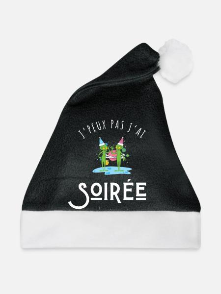 Ich kann nicht, ich hatte einen Abend mit Außerirdischen - Weihnachtsmütze - Schwarz/Weiß - Vorne