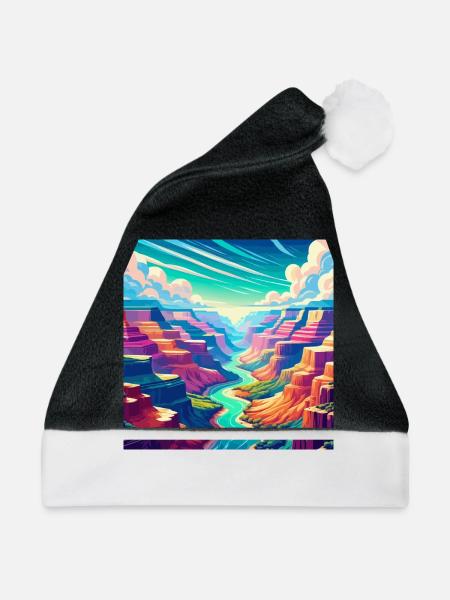 Bunter Canyon - Weihnachtsmütze - Schwarz/Weiß