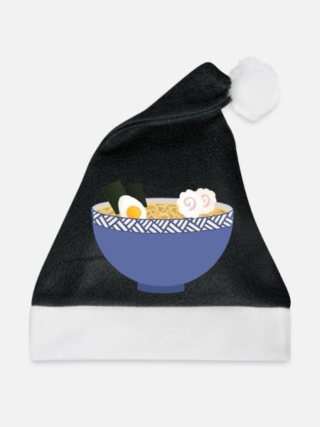 Ramen-Schale - Weihnachtsmütze - Schwarz/Weiß