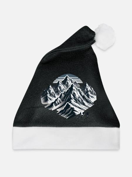 Berge Bergtour Extremsport - Weihnachtsmütze - Schwarz/Weiß