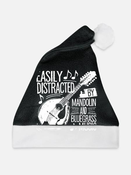 Leidenschaft für Bluegrass-Klänge - Weihnachtsmütze - Schwarz/Weiß - Vorne